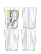 Gio Line Tumbler Set 4 Home Tableware Glass Drinking Glass Nude LSA In...