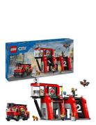 Brandstation Med Brandbil Toys Lego Toys Lego city Multi/patterned LEG...