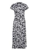 Islanna Crepe Ss Midi Dress Knælang Kjole White French Connection