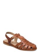 Sandals - Flat - Closed Toe - Op Flade Sandaler Brown ANGULUS
