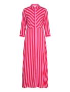 Yassavanna Long Shirt Dress S. Noos Maxikjole Festkjole Pink YAS