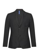 Jere Linen Jacket Suits & Blazers Blazers Single Breasted Blazers Blac...