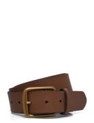 Signature Pony Leather Belt Accessories Belts Classic Belts Brown Polo...