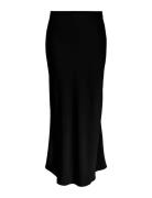 Yaspella Hw Maxi Skirt S. Noos Knælang Nederdel Black YAS