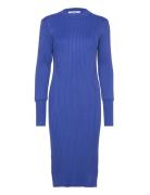 Srnoa Dress Knit Knælang Kjole Blue Soft Rebels