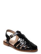 Sandals - Flat - Closed Toe - Op Flade Sandaler Black ANGULUS