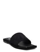 Bialillie Slide Suede Shoes Mules & Slip-ins Flat Mules Black Bianco