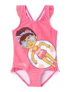 Nmfmedina Gabby Swimsuit Bfu Badedragt Badetøj Pink Name It