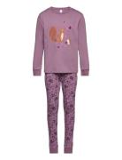 Pajama Aop Unicorn Animal Ao Pyjamassæt Purple Lindex