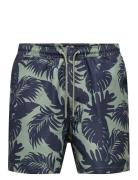 Onsted Life Swim Short Flower Aop 2 Badeshorts Green ONLY & SONS