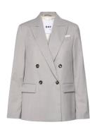 Havens - Classic Wool Blend Blazers Double Breasted Blazers Grey Day B...