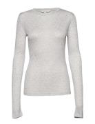 Fermi L/S Silk Top Tops T-shirts & Tops Long-sleeved Grey Gai+Lisva