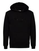 Brand Hooded Sweatshirt Tops Sweatshirts & Hoodies Hoodies Black Makia