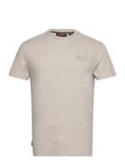 Essential Logo Emb Tee Tops T-Kortærmet Skjorte Cream Superdry