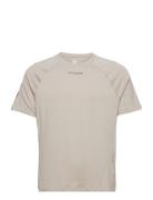 Hmlmt Laze T-Shirt Sport T-Kortærmet Skjorte Beige Hummel