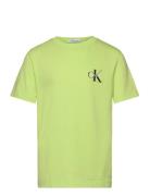 Chest Monogram Top Tops T-Kortærmet Skjorte Green Calvin Klein