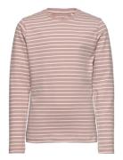 T-Shirt Ls - Yd Stripe Tops T-shirts Long-sleeved T-Skjorte Pink En Fa...
