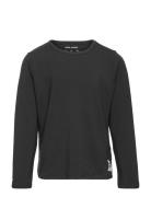 Basic Ls Tee Tencel™ Tops T-shirts Long-sleeved T-Skjorte Black Mini R...