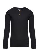 Nmmkab Ls Top Noos Tops T-shirts Long-sleeved T-Skjorte Black Name It