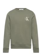 Monogram Cn Sweatshirt Tops Sweatshirts & Hoodies Sweatshirts Khaki Gr...