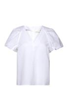 Taceyiw Top Tops Blouses Short-sleeved White InWear