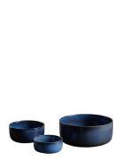 Raw Midnight Blue - Bowlset 3 Pcs Home Tableware Bowls & Serving Dishe...