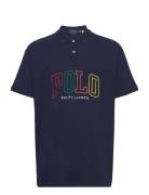Big Fit Mesh Polo Shirt Tops T-Kortærmet Skjorte Navy Polo Ralph Laure...