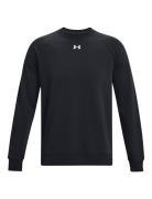 Ua Rival Fleece Crew Sport Sweatshirts & Hoodies Sweatshirts Black Und...