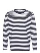 Adrian Stripe Ls T-Shirt Tops T-Langærmet Skjorte Navy Les Deux