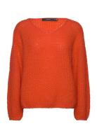 Vmerin Structure Ls V-Nk Pullover Ga Boo Tops Knitwear Jumpers Orange ...