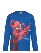 Top Ls Spiderman Tops T-shirts Long-sleeved T-Skjorte Blue Lindex