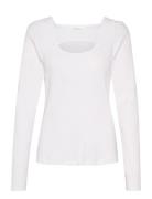 Jillkb Cut Out Tee Tops T-shirts & Tops Long-sleeved White Karen By Si...