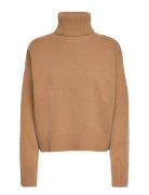 Wool Turtleneck Sweater Tops Knitwear Turtleneck Brown Filippa K