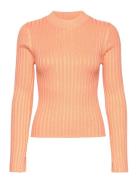 Leah Knitted Top Tops Knitwear Jumpers Orange Gina Tricot