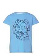 Hyss T-Shirt Tops T-Kortærmet Skjorte Blue Martinex
