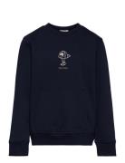 Sweatshirt With Back Print Tops Sweatshirts & Hoodies Sweatshirts Navy...