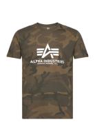 Basic T-Shirt Camo Designers T-Kortærmet Skjorte Khaki Green Alpha Ind...