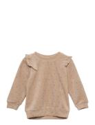 Nbfnoya Ls Velour Tops Sweatshirts & Hoodies Sweatshirts Beige Name It