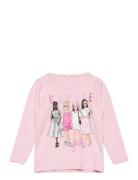 Nmfalina Barbie Ls Top Box Sky Tops T-shirts Long-sleeved T-Skjorte Pi...