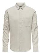 Onsgudmund Slim 1-Pkt Solid Shirt Noos Tops Shirts Casual Cream ONLY &...