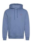 Ian Patch Hoodie Tops Sweatshirts & Hoodies Hoodies Blue Double A By W...