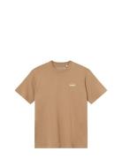 Relaxed Heavy Offcourt T-Shirt Sport T-Kortærmet Skjorte Beige Cuera