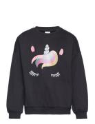 Sweatshirt Over S Unicorn Tops Sweatshirts & Hoodies Sweatshirts Black...