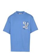 Bari Tee Tops T-Kortærmet Skjorte Blue Grunt