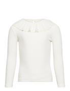 Nmfrusa Ls Slim Top Tops T-shirts Long-sleeved T-Skjorte White Name It