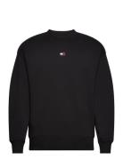 Tjm Rlx Xs Badge Crew Tops Sweatshirts & Hoodies Sweatshirts Black Tom...