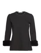 R E T Top Tops Blouses Long-sleeved Black Andiata