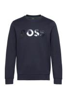 Salbo Mirror Sport Sweatshirts & Hoodies Sweatshirts Blue BOSS