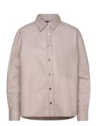 Lr-Globa Tops Shirts Long-sleeved Beige Levete Room