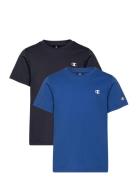 2Pack Crew-Neck Sport T-Kortærmet Skjorte Blue Champion